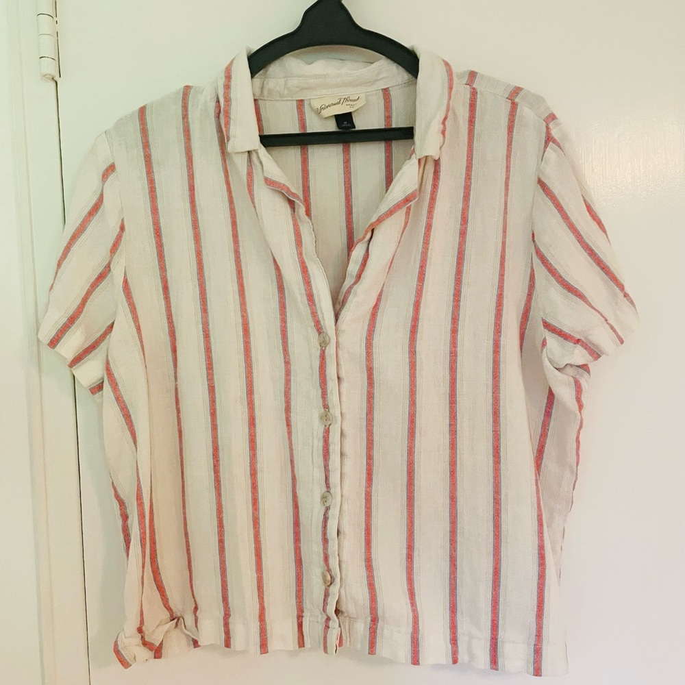 Cropped button down shirt universal thread